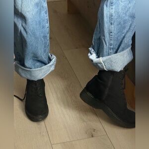 Women’s combat Black Lace-Up Boots